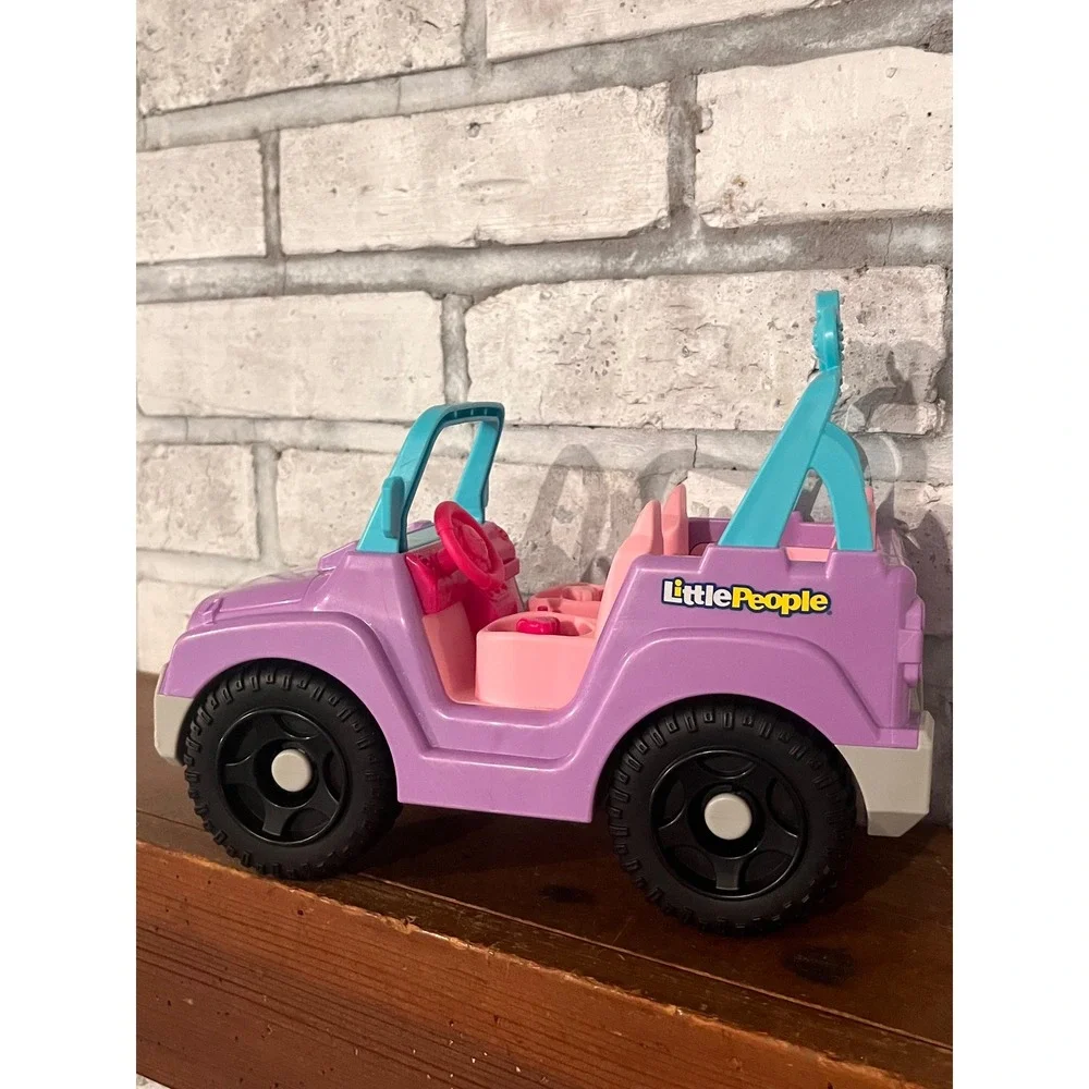 2023 Mattel Barbie Little People Beach Cruiser Jeep Purple Pink With Sounds‎